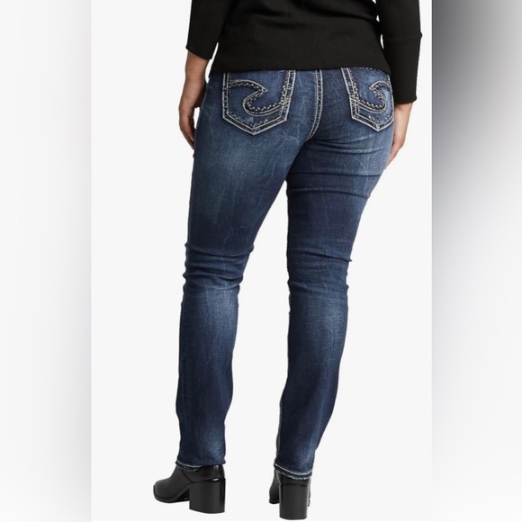 Silver Suki Jeans Mid Straight 32/32 - Picture 2 of 16